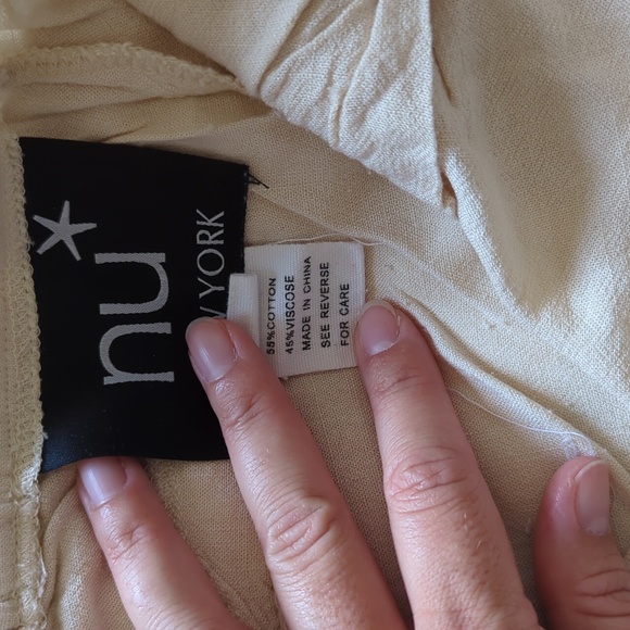 Nu New York lightweight tan pants with pockets size M/L - Picture 8 of 9